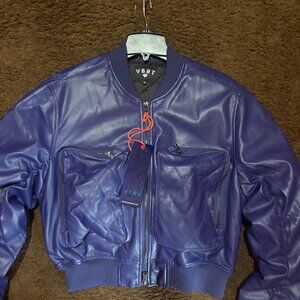 WOMENS VBRT PURPLE FAUX SHORT LENGTH JACKET